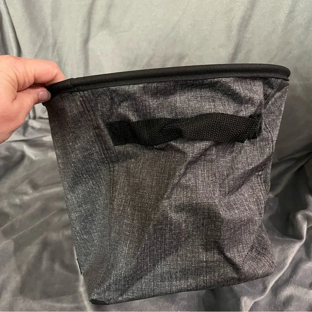 Thirty-One Mini Storage Bin in Charcoal Crosshatch